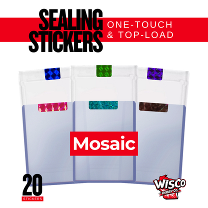 Trading Card Holder Sealing Stickers - Mosaic Prism (Multiple Colors)